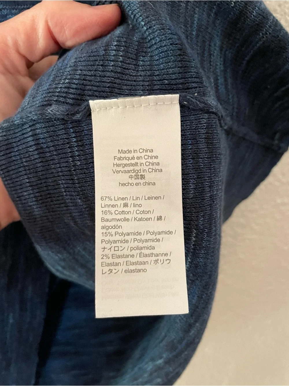 J.Crew NWT Space-dyed racerback sweater-tank Size 3X Plus Linen Cotton Navy